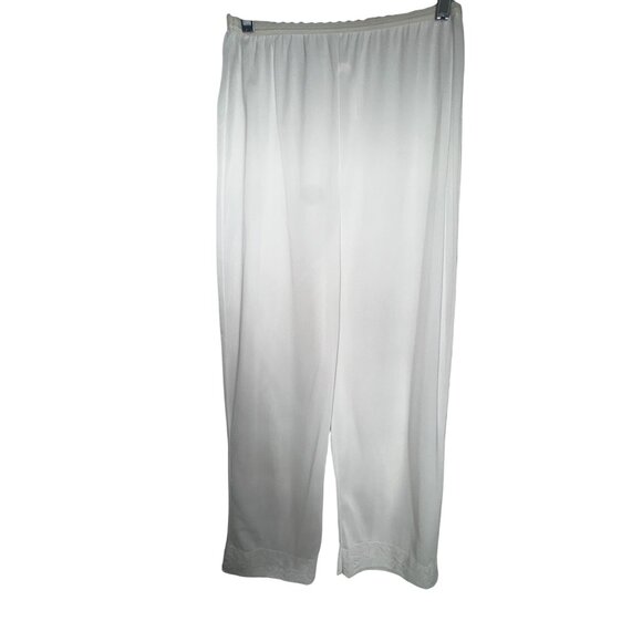 Vintage White Lace Trimmed Womens Culotte Slip‎ Pants Small Victorian Lingerie - Picture 1 of 4